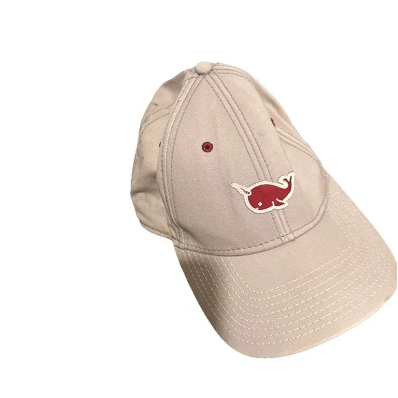 Dolphin Hat Stay Gnar Jacksonville Florida Hat OSFM Adjustable Beige Maroon - Picture 3 of 5